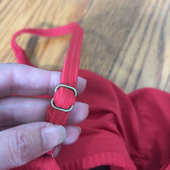 Andie x Mindy Bikini Set Maui Top Ribbed Swimsuit Flame Red size M NWT/NWOT - Picture 7 of 10